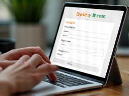 Online order form being filled out